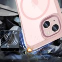 Etui Tech-Protect MagMat MagSafe na iPhone 15 - przezroczysto-różowy