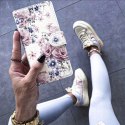 Etui Tech-Protect Wallet na Samsung Galaxy A55 5G - różowe kwiaty