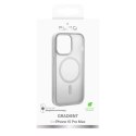Etui silikonowe Puro Gradient MagSafe do iPhone 15 Pro Max - srebrne