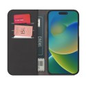 Etui z ekoskóry Puro Wallet Detachable MagSafe 2w1 z klapką i portfelem do iPhone 15 - czarne