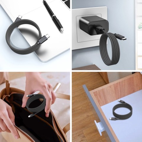 Kabel Choetech XCC-1052 100W USB-C magnetyczny 1,2m - czarny Kabel Choetech XCC-1052 100W USB-C magnetyczny 1,2m - czarny