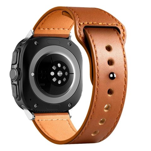 Pasek Tech-Protect LeatherFit do Samsung Galaxy Watch Ultra (47 mm) - brązowy Pasek Tech-Protect LeatherFit do Samsung Galaxy Watch Ultra (47 mm) - brązowy