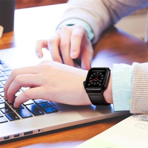 Pasek Tech-Protect LeatherFit do Samsung Galaxy Watch Ultra (47 mm) - brązowy Pasek Tech-Protect LeatherFit do Samsung Galaxy Watch Ultra (47 mm) - brązowy