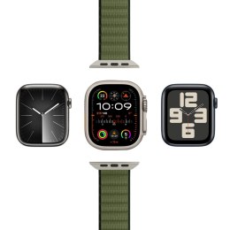 Pasek nylonowy Puro Extreme do Apple Watch 42 / 44 / 45 / 49 mm - ciemnozielony