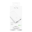 Powerbank Puro White 10000mAh 12W 2xUSB-A  + USB-C - biały