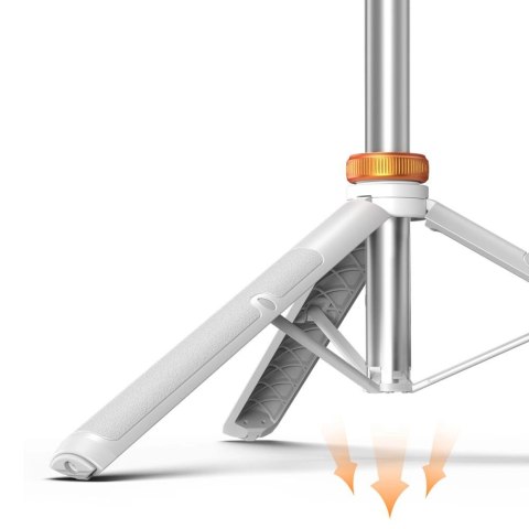 Selfie stick Tech-Protect L03S Bluetooth z pilotem, tripodem do 148cm i głowicą 180 - biały Selfie stick Tech-Protect L03S Bluetooth z pilotem, tripodem do 148cm i głowicą 180 - biały