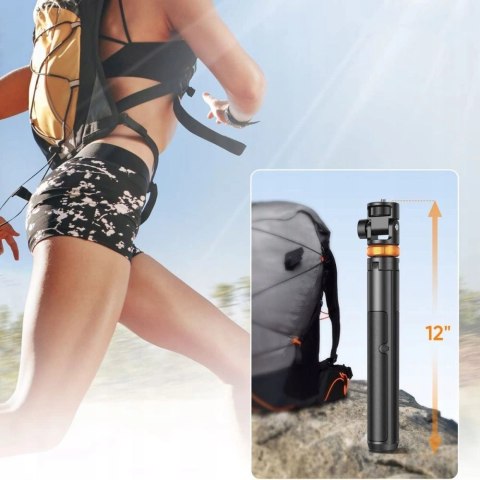 Selfie stick Tech-Protect L03S Bluetooth z pilotem, tripodem do 148cm i głowicą 180 - biały Selfie stick Tech-Protect L03S Bluetooth z pilotem, tripodem do 148cm i głowicą 180 - biały
