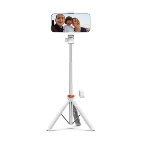 Selfie stick Tech-Protect L03S Bluetooth z pilotem, tripodem do 148cm i głowicą 180 - biały Selfie stick Tech-Protect L03S Bluetooth z pilotem, tripodem do 148cm i głowicą 180 - biały