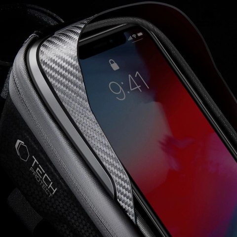 Torba Tech-Protect V2 rowerowa z miejscem na telefon 1l - czarna Torba Tech-Protect V2 rowerowa z miejscem na telefon 1l - czarna