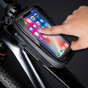 Torba Tech-Protect V2 rowerowa z miejscem na telefon 1l - czarna
