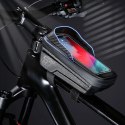 Torba Tech-Protect V2 rowerowa z miejscem na telefon 1l - czarna