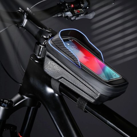 Torba Tech-Protect V2 rowerowa z miejscem na telefon 1l - czarna Torba Tech-Protect V2 rowerowa z miejscem na telefon 1l - czarna