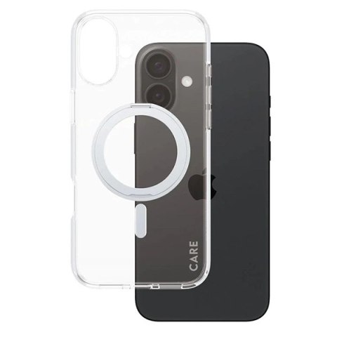 Etui CARE by PanzerGlass Feature Kickstand Case z MagSafe na iPhone 16 Plus - srebrne Etui CARE by PanzerGlass Feature Kickstand Case z MagSafe na iPhone 16 Plus - srebrne