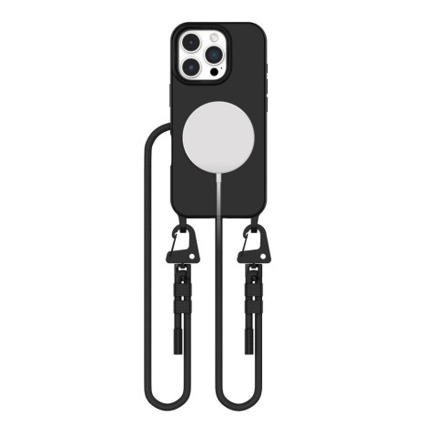 Etui Tech-Protect MagNecklace MagSafe ze smyczą na iPhone 16 Pro - czarne Etui Tech-Protect MagNecklace MagSafe ze smyczą na iPhone 16 Pro - czarne