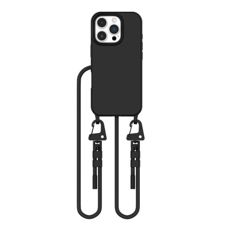 Etui Tech-Protect MagNecklace MagSafe ze smyczą na iPhone 16 Pro - czarne Etui Tech-Protect MagNecklace MagSafe ze smyczą na iPhone 16 Pro - czarne
