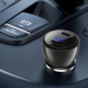 Ładowarka samochodowa Acefast B10 60W (2x USB-C) z wyświetlaczem i metalową obudową - czarna