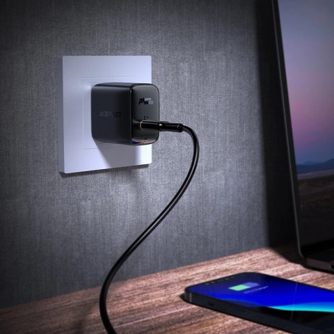 Ładowarka sieciowa Acefast A23 30W GaN USB-C US - czarna Ładowarka sieciowa Acefast A23 30W GaN USB-C US - czarna