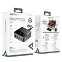 Stacja ładująca Acefast Z6 PD65W GaN (2 x USB-C + 2 x USB-A) z końcówką US - czarna