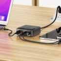 Stacja ładująca Acefast Z6 PD65W GaN (2 x USB-C + 2 x USB-A) z końcówką US - czarna