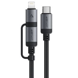 Kabel Acefast C20-01 USB-C - USB-C/Lightning 60W/30W 480Mb/s 3A 1.2m - czarny