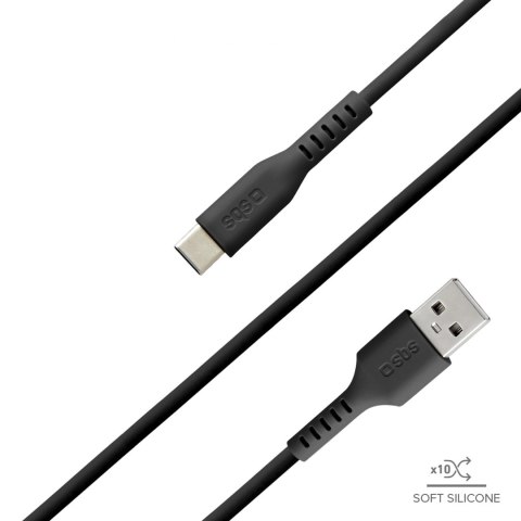 Kabel SBS TECABLEMICROC15K USB-A - USB-C 1,5m - czarny Kabel SBS TECABLEMICROC15K USB-A - USB-C 1,5m - czarny