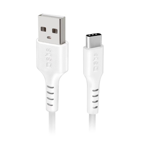 Kabel SBS TECABLEMICROC15W USB-A - USB-C 1,5m - biały Kabel SBS TECABLEMICROC15W USB-A - USB-C 1,5m - biały