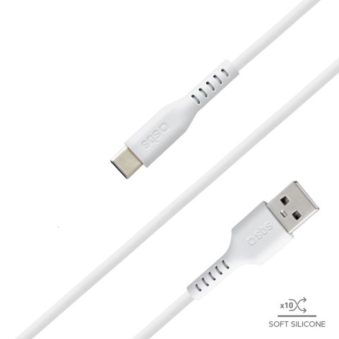 Kabel SBS TECABLEMICROC15W USB-A - USB-C 1,5m - biały Kabel SBS TECABLEMICROC15W USB-A - USB-C 1,5m - biały