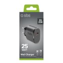 Ładowarka sieciowa SBS TETR1CPD25 25W USB-C z Power Delivery - czarna