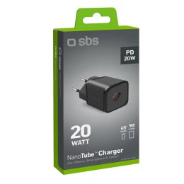 Ładowarka sieciowa SBS TETRGAN1C20K 20W GaN USB-C z Power Delivery - czarna