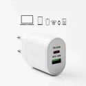 Ładowarka sieciowa SBS TETRPD20W 20W USB-A USB-C z Power Delivery - biała