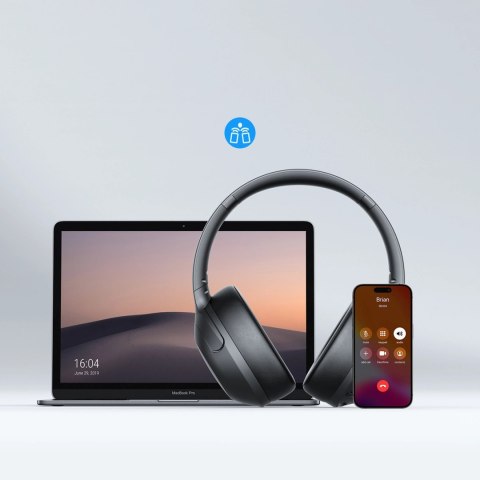 Słuchawki bezprzewodowe Joyroom J-Head Series JR-JH2 z ANC Bluetooth - czarne Słuchawki bezprzewodowe Joyroom J-Head Series JR-JH2 z ANC Bluetooth - czarne