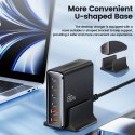 Stacja ładująca Tech-protect DC80W-GAN 6-PORT PD80W/QC3.0 - czarne