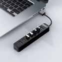 Hub Orico TWU32-4A USB-A 3.0 / 4x USB-A 3.0 + 3x USB-A 2.0 + USB-C 5V/3A - czarny