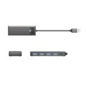 Hub USB-A Orico PAPW4A-C3 stacja dokująca 4x USB-A 3.0 - czarny