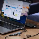 Hub USB-A/USB-C Orico YSB4-U2 stacja dokująca 2x USB-A 2.0 + 1x USB-A 3.0 + 1x USB-C 2.0 + 1x USB-C - szary