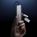 Hub USB-A/USB-C Orico YSB4-U2 stacja dokująca 2x USB-A 2.0 + 1x USB-A 3.0 + 1x USB-C 2.0 + 1x USB-C - szary