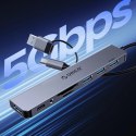 Hub USB-A/USB-C Orico YSB4-U2 stacja dokująca 2x USB-A 2.0 + 1x USB-A 3.0 + 1x USB-C 2.0 + 1x USB-C - szary