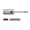 Hub USB-C Orico PW11-6P stacja dokująca 3x USB-A 3.0 + 1x USB-C 2.0 + 1x HDMI - szary