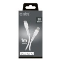 Kabel SBS TECABLELIGTC1W USB-C - Lightning z certyfikatem MFi, 1m - biały