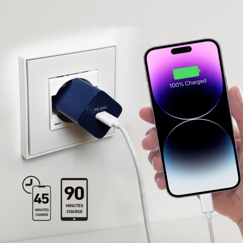 Ładowarka sieciowa SBS TETRGAN1C20B 20W GaN z Power Delivery - niebieska Ładowarka sieciowa SBS TETRGAN1C20B 20W GaN z Power Delivery - niebieska