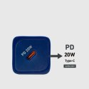 Ładowarka sieciowa SBS TETRGAN1C20B 20W GaN z Power Delivery - niebieska