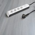 Listwa antyprzepięciowa Hama Premium 4 gniazda 1,5m - biała