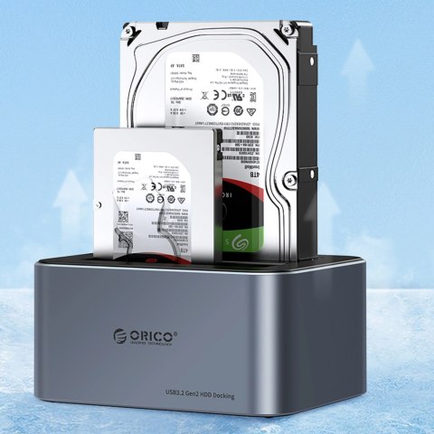 Stacja dokująca Orico 6656C3-C na 5 dysków z funkcją klonowania offline 2,5"/3,5" SATA HDD/SSD - szara Stacja dokująca Orico 6656C3-C na 5 dysków z funkcją klonowania offline 2,5"/3,5" SATA HDD/SSD - szara
