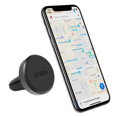 Uchwyt na smartfona SBS TESUPPEASYMAGK kompatybilny z MagSafe, na kratkę nawiewu - czarny Uchwyt na smartfona SBS TESUPPEASYMAGK kompatybilny z MagSafe, na kratkę nawiewu - czarny