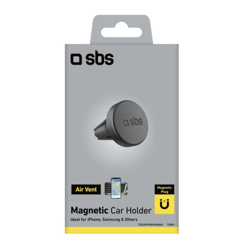 Uchwyt na smartfona SBS TESUPPUNIVAIRMAG kompatybilny z MagSafe, na kratkę nawiewu - czarny Uchwyt na smartfona SBS TESUPPUNIVAIRMAG kompatybilny z MagSafe, na kratkę nawiewu - czarny