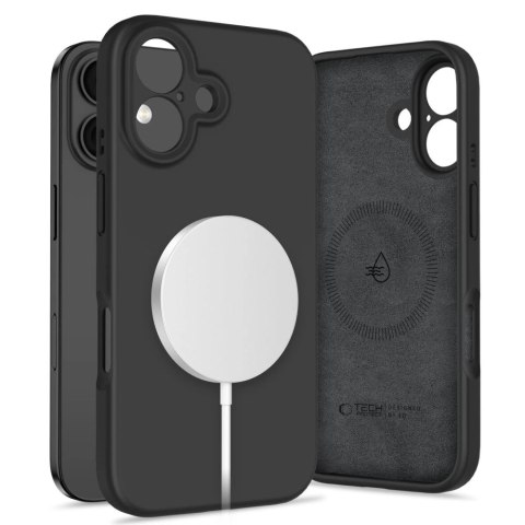 Etui Tech-Protect Liquid Silicone MagSafe na iPhone 16 - czarne Etui Tech-Protect Liquid Silicone MagSafe na iPhone 16 - czarne