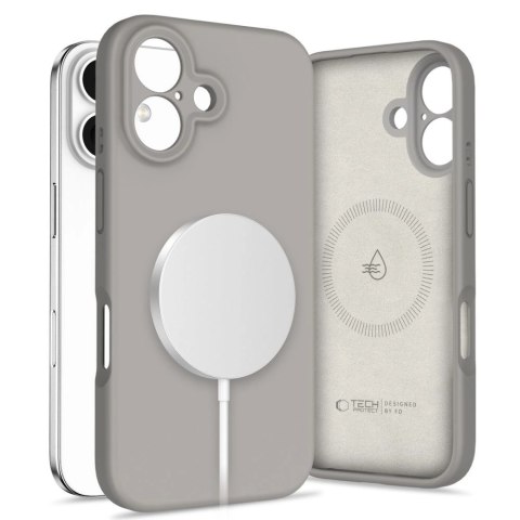 Etui Tech-Protect Liquid Silicone MagSafe na iPhone 16 - szare Etui Tech-Protect Liquid Silicone MagSafe na iPhone 16 - szare