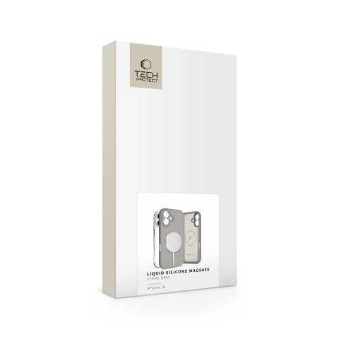 Etui Tech-Protect Liquid Silicone MagSafe na iPhone 16 - szare Etui Tech-Protect Liquid Silicone MagSafe na iPhone 16 - szare