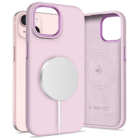 Etui Tech-Protect Silicone PU MagSafe na iPhone 15 - różowy Etui Tech-Protect Silicone PU MagSafe na iPhone 15 - różowy