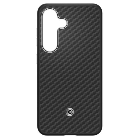 Etui silikonowe Spigen Enzo Aramid GP-FPS931PGABW z wbudowanym ringiem MagFit do Samsung Galaxy S25 - czarne Etui silikonowe Spigen Enzo Aramid GP-FPS931PGABW z wbudowanym ringiem MagFit do Samsung Galaxy S25 - czarne